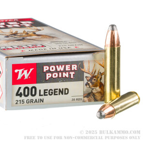 20 Rounds of .400 Legend Ammo by Winchester Power-Point - 215gr SP review
