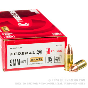 1000 Rounds of 9mm Ammo by Federal - 115gr FMJ review