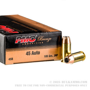 1000 Rounds of .45 ACP Ammo by PMC - 185gr JHP review