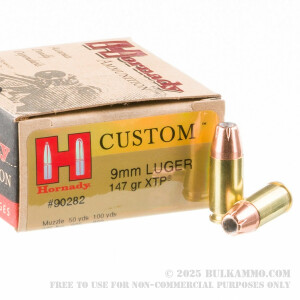 250 Rounds of 9mm Luger Ammo by Hornady XTP - 147gr JHP review