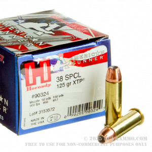 25 Rounds of .38 Spl Ammo by Hornady - 125gr JHP review