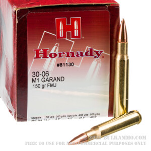 200 Rounds of 30-06 Springfield Ammo by Hornady M1 Garand - 150gr FMJ review