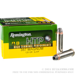 20 Rounds of .357 Mag Ammo by Remington HTP - 125gr SJHP review