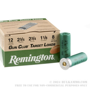 250 Rounds of 12ga Ammo by Remington Gun Club - 1 1/8 ounce #8 shot review