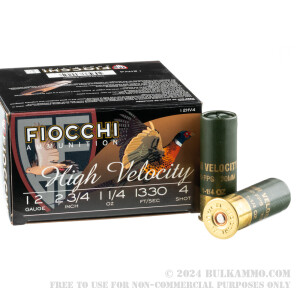 250 Rounds of 12ga Ammo by Fiocchi - 1 1/4 ounce #4 shot review