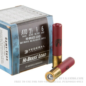 25 Rounds of .410 Ammo by Federal -  #6 shot review