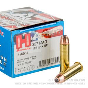 250 Rounds of .357 Mag Ammo by Hornady American Gunner - 125gr XTP JHP review