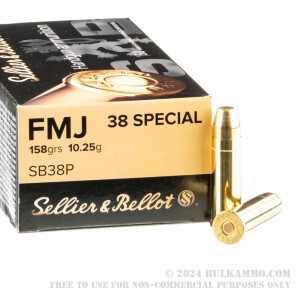 1000 Rounds of .38 Spl Ammo by Sellier & Bellot - 158gr FMJ review