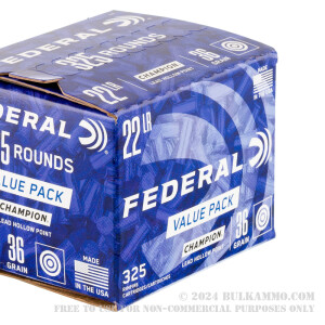 3250 Rounds of .22 LR Ammo by Federal Champion - 36gr LHP review