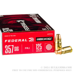 1000 Rounds of .357 SIG Ammo by Federal - 125gr FMJ review