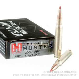 20 Rounds of 30-06 Springfield Ammo by Hornady Precision Hunter - 178gr ELD-X review