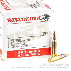 200 Rounds of 5.56x45 Ammo by Winchester USA - 55gr FMJ M193 review
