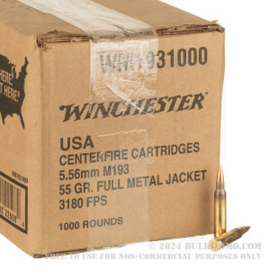 1000 Rounds of 5.56x45 Ammo by Winchester USA - 55gr FMJ review