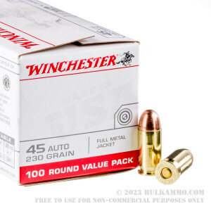 500 Rounds of .45 ACP Ammo by Winchester - 230gr FMJ review