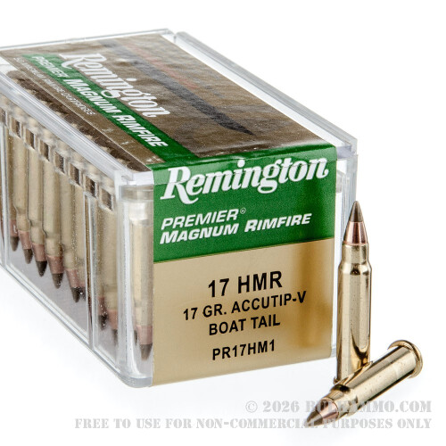 50 Rounds of Bulk .17HMR Ammo by Remington - 17gr Accutip