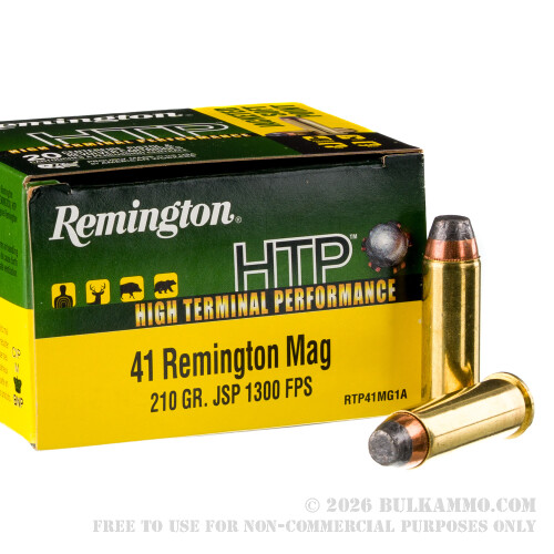 20 Rounds of Bulk .41 Mag Ammo by Remington - 210gr JHP
