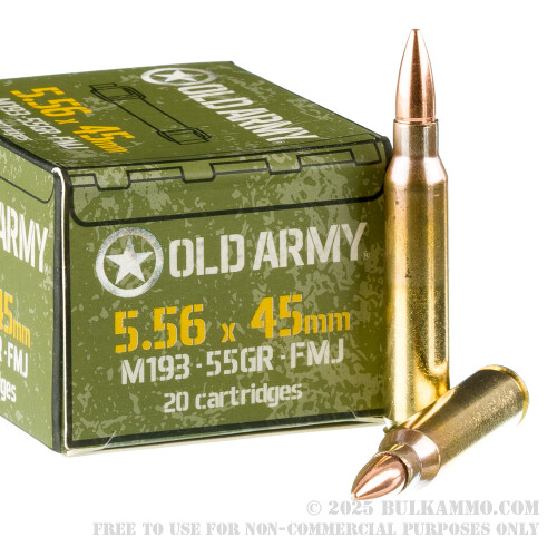 540 Rounds of Bulk 5.56x45 Ammo by Old Army - 55gr FMJ M193