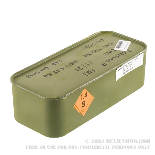 400 Rounds of Bulk 7.62x54r Ammo in Spam Can by Romarm 148gr FMJ