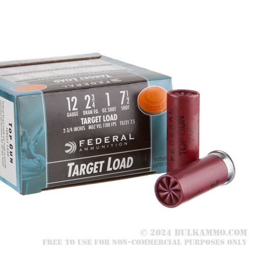 250 Rounds of Bulk 12ga Ammo by Federal - 1 ounce #7 1/2 shot