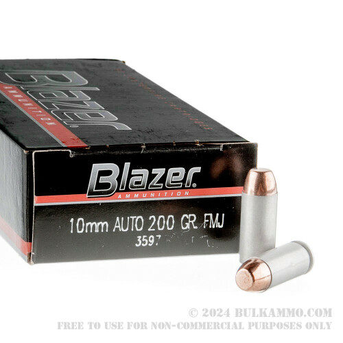 1000 Rounds Of Bulk 10mm Ammo By Cci - 200gr Tmj