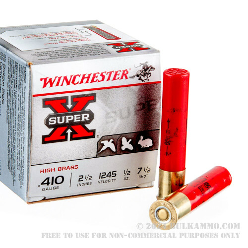 25 Rounds of Bulk .410 Ammo by Winchester - 1/2 ounce #7 1/2 shot