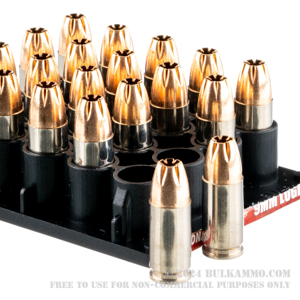 20 Rounds of Bulk 9mm Ammo by Federal - 135gr JHP