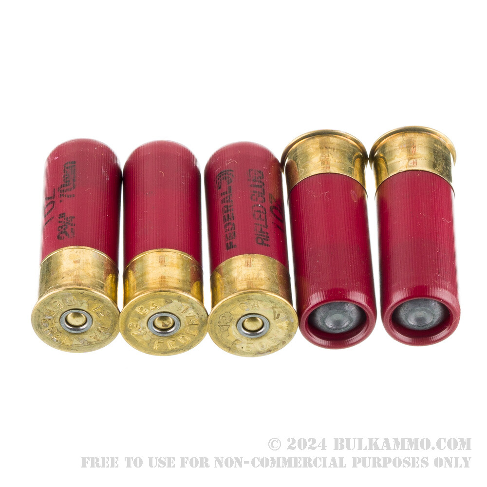 250 Rounds of Bulk 12ga Ammo by Federal - 1 ounce Rifled Slug