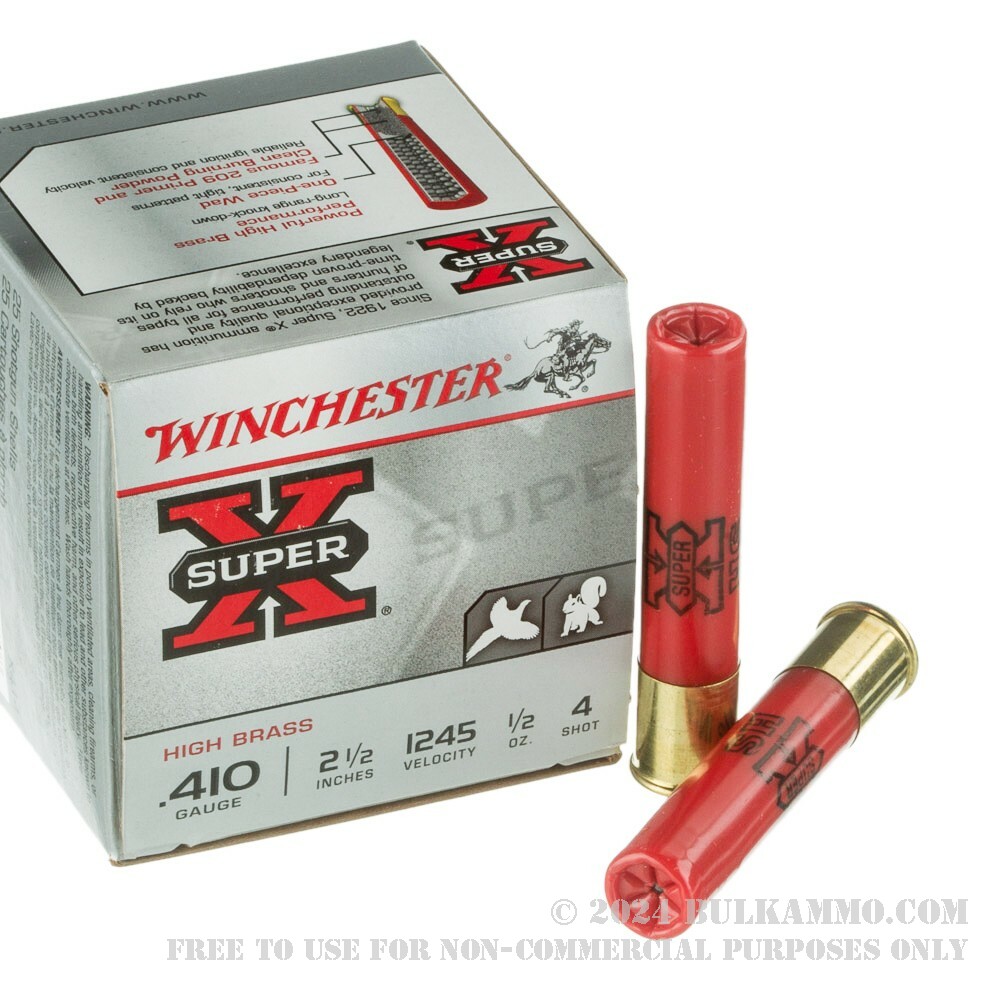25 Rounds of Bulk .410 Ammo by Winchester - #4 shot