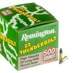 500  Rounds of .22 LR Ammo by Remington Thunderbolt - 40gr LRN