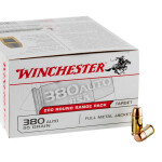 200 Rounds of .380 ACP Ammo by Winchester USA - 95gr FMJ