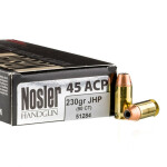 50 Rounds of Match Grade .45 ACP Ammo by Nosler Ammunition - 230gr JHP