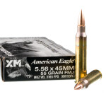 500 Rounds of 5.56x45 Ammo by Federal American Eagle - 55gr FMJBT XM193