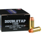 20 Rounds of 10mm Ammo by Doubletap - 125gr SCHP