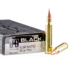 200 Rounds of 5.56x45 Ammo by Hornady BLACK - 62gr FMJ