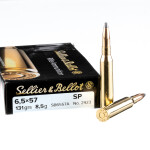 20 Rounds of 6.5x57mm Mauser Ammo by Sellier & Bellot - 131gr SP