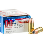 200 Rounds of .45 ACP Ammo by Hornady American Gunner - 185gr XTP JHP