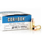 20 Rounds of .380 ACP Ammo by Corbon - 90gr JHP
