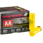250 Rounds of 20ga Ammo by Winchester AA - 7/8 ounce #7 1/2 shot