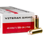 500 Rounds of .45 Long-Colt Ammo by Veteran Ammo - 255gr FMJ