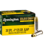 20 Rounds of .38 Spl +P Ammo by Remington Golden Saber Defense - 125gr BJHP