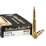 20 Rounds of 7x57mm Rimmed Ammo by Sellier & Bellot - 173gr SP