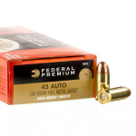 50 Rounds of .45 ACP Ammo by Federal Gold Medal Match- 230gr FMJ