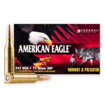 40 Rounds of .243 Win Ammo by Federal Varmint & Predator - 75gr JHP