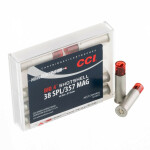 10 Rounds of 38 Special or 357 Magnum Ammo by CCI - 81 Grain #4 shot
