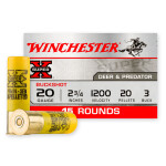15 Rounds of 20ga Ammo by Winchester Super-X - 20 pellets #3 buckshot