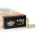 50 Rounds of 9mm Ammo by Armscor - 124gr FMJ