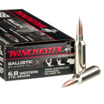 20 Rounds of 6.8 Western Ammo by Winchester Ballistic Silvertip - 170gr Polymer Tipped