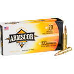 20 Rounds of .223 Rem Ammo by Armscor USA - 62gr Bonded PSP