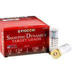 25 Rounds of 12ga Ammo by Fiocchi - 1 ounce #8 shot