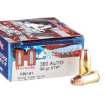 250 Rounds of .380 ACP Ammo by Hornady American Gunner - 90gr XTP JHP